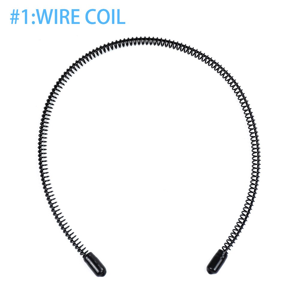 Coleta de pelo Invisible para hombre con espiral de alambre portátil y Clip de hebilla de hierro ligero para deportes al aire libre: Wire Coil
