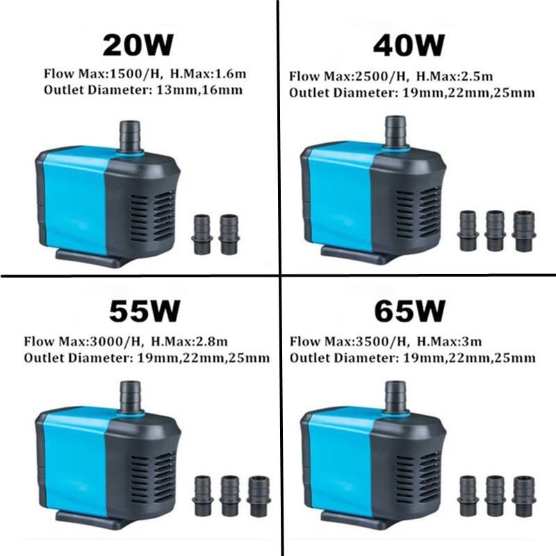 220-240V Submersible Water Circulating Pump Fish Tank Power Fountain Aquarium Hydroponic Pond Pump To Build Waterscape