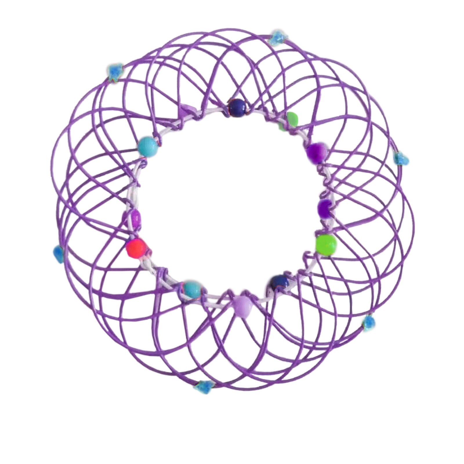 Flexible Basket Fidget-toys Iron-ring Decompression Antistress Juguetes Basket Soft Steel Magic Iron Ring Ornament Squeeze: Purple