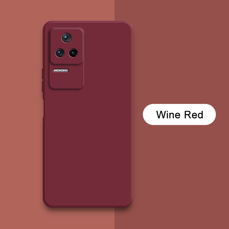 Coque arrière carrée originale en Silicone liquide pour Xiaomi POCO F4 GT 5G, étui de protection souple pour appareil photo, mignon, sac Funda: Microfibre / WHITE