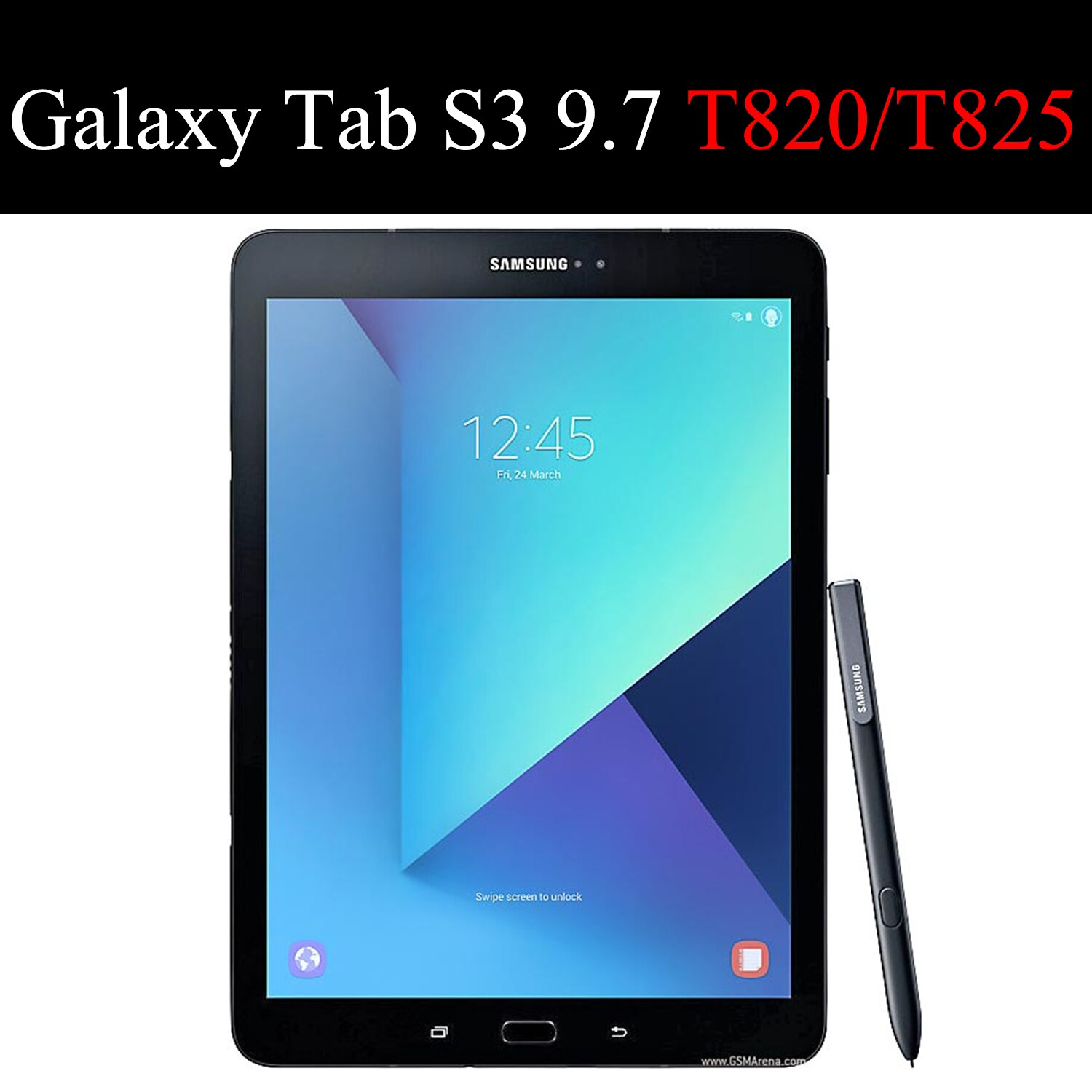 Voor Samsung Galaxy Tab S3 9.7 &quot Tablet Case Smart Wake Cover Funda Flip Leather Tri Fold Mouw Stand case Voor SM-T820 T825