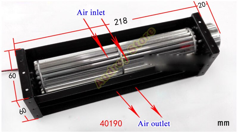 12V 24V brushless 40 Cross flow fan Small roller air blower