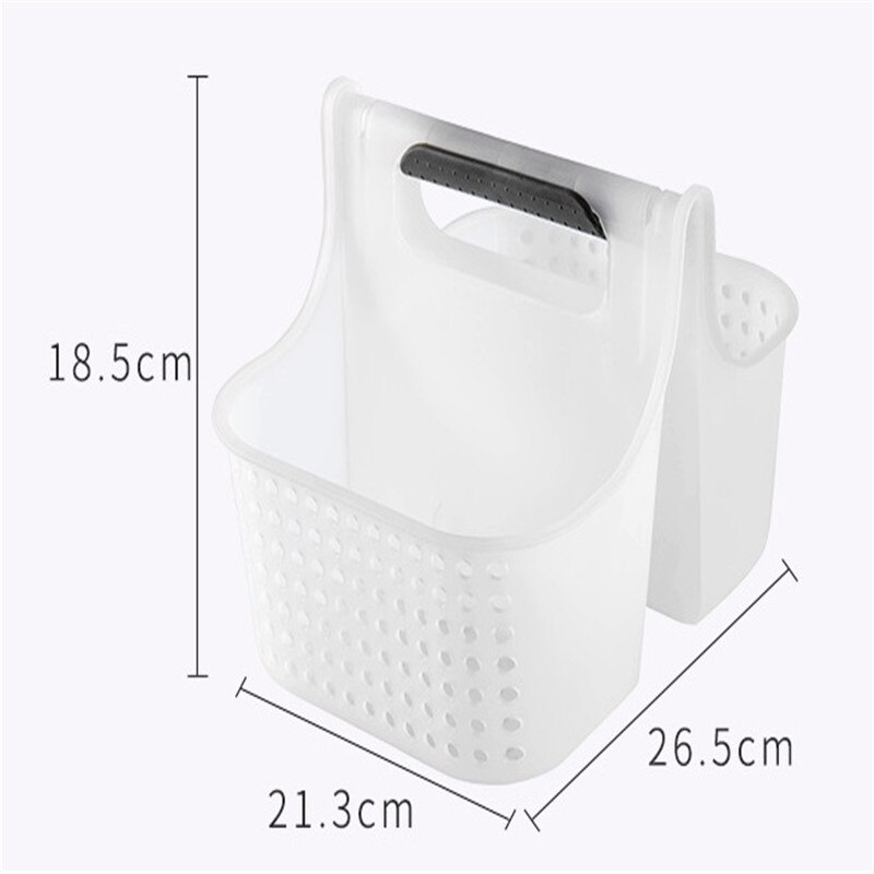 Plastic Hand-Held Opslag Mand Badkamer Organizer Huishoudelijke Shampoo Cosmetica Douchegel Opbergtas Draagbare Wasmand