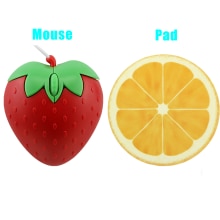 Wired Cute Mini Mouse Cartoon Strawberry 3D Mause USB Optical Office Home Computer Mice Girl Kid For Laptop PC