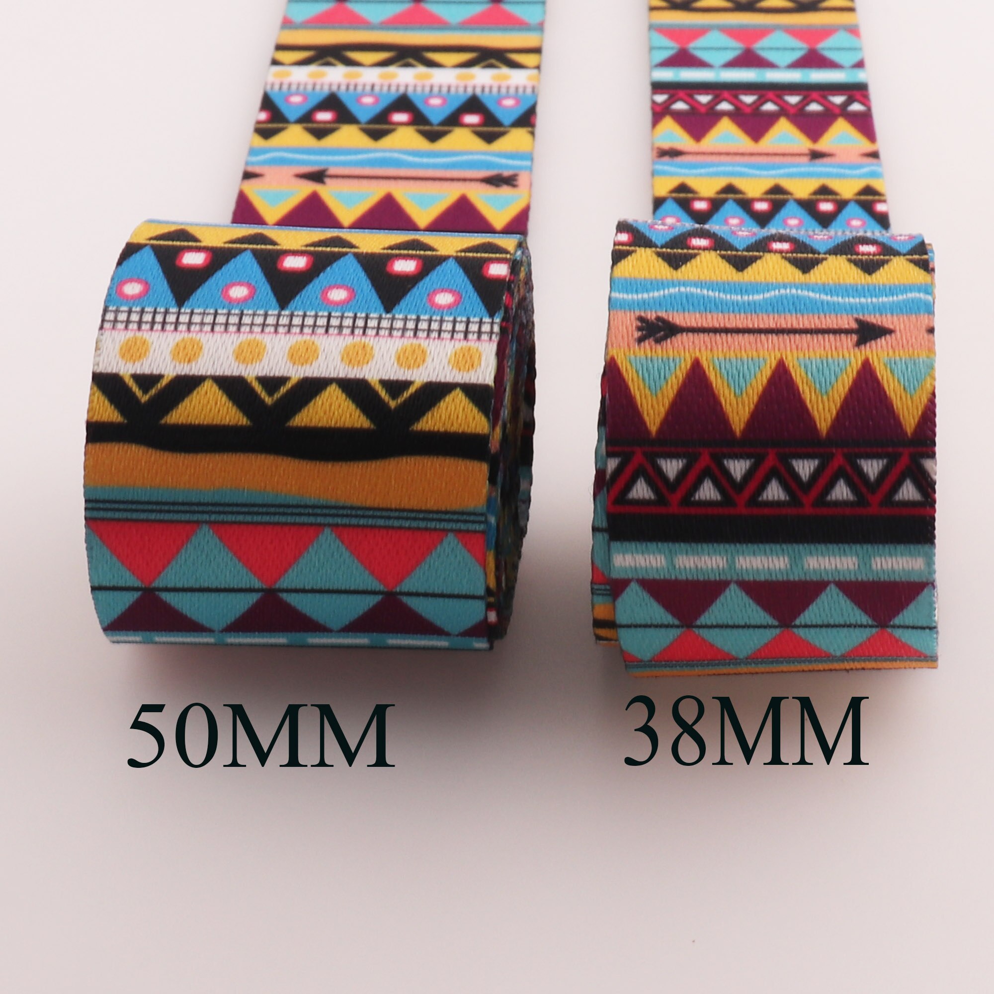 38Mm 50Mm Singels 3 Yards Zachte Riem Polyester Lint Lanyard Webbing Bag Portemonnee Patroon Singels Geweven Zak Riem