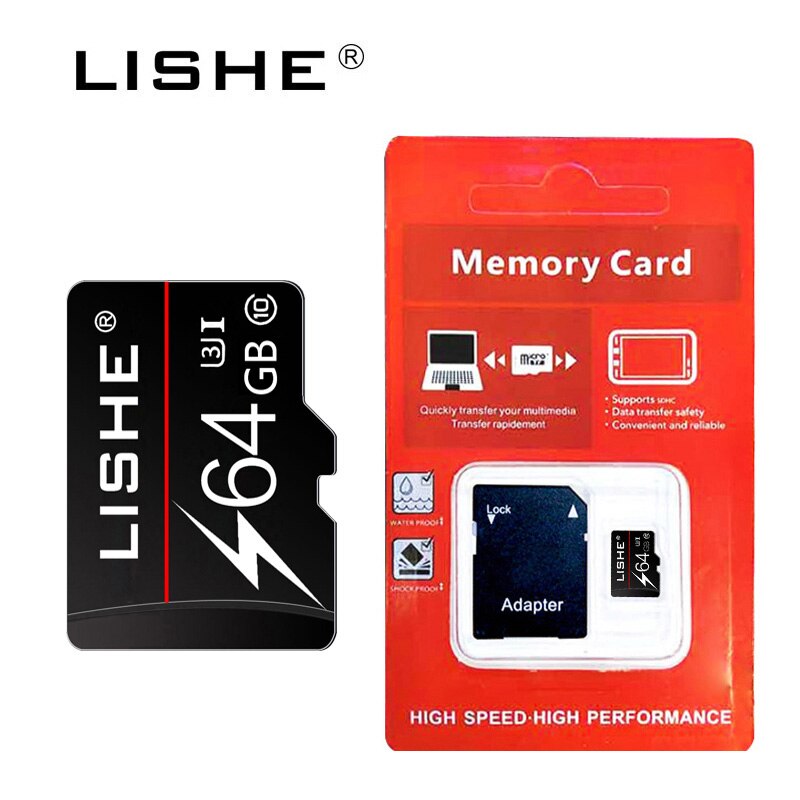 Retail Pakket C10carte Sd Micro Sd-kaart 8 Gb 16 Gb Cartao De Memoria 32 Gb 64 Gb 128 Gb Micro Sd geheugenkaart Flash Card Adapter: 64GB CLASS 10