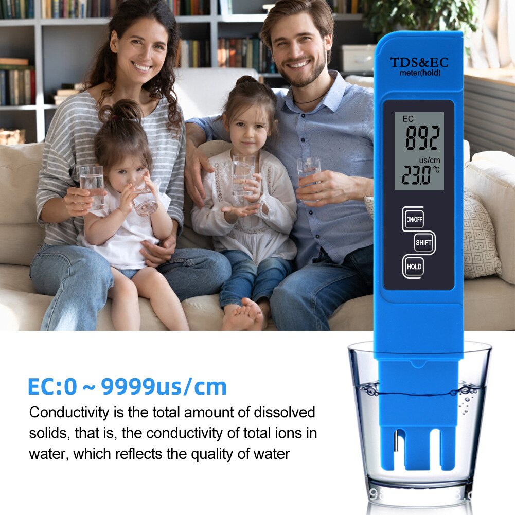 LCD Digital Water TDS/EC/Temperature Meter Pen Water Purity Tester