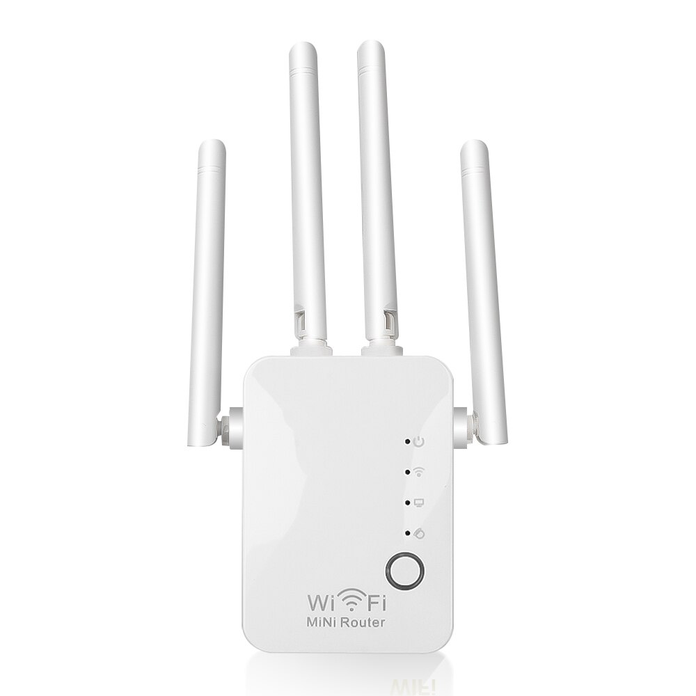 Draadloze Wifi Extender 300Mbps Wifi Repeater/Router 2.4G Wifi Netwerk Booster Long Range Wifi Signaal Versterker: with EU Plug / White