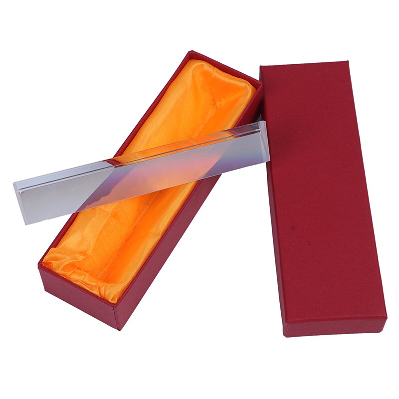 1pc miniprisme  k9 krystall optisk glass trippel trekantet prisme refraktor fysikkeksperiment pedagogiske verktøy 3*3*3*15cm