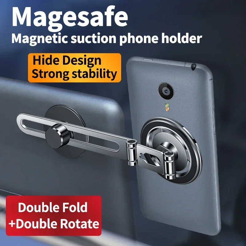 Soporte magnético para teléfono de coche, imán giratorio extensible magnético, soporte para teléfono inteligente para iPhone 15 14 13 Pro Max Samsung Xiaomi
