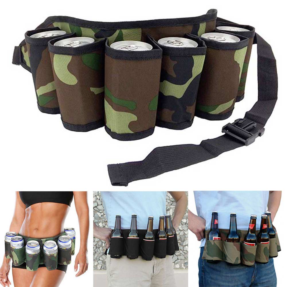 Portable 6 Pack bière bouteille de vin boisson Soda canette étui boisson taille sac porte-fête ceinture WHShopping
