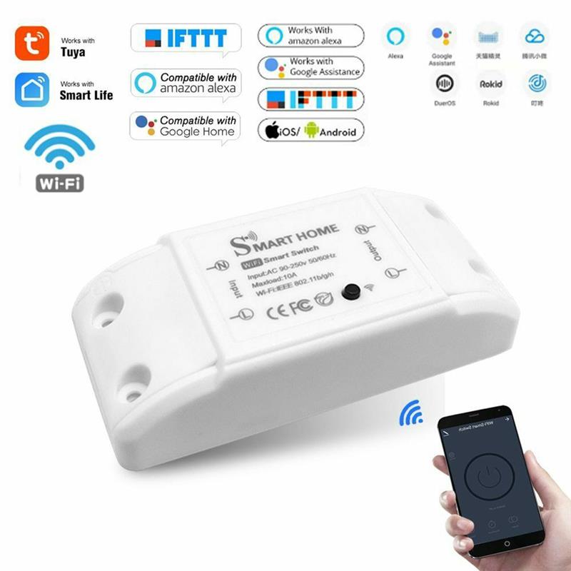 Tuya WiFi Smart Switch 2.4Ghz Wireless Remote Control Breaker 10A 2200W Timer Relay Switch Module