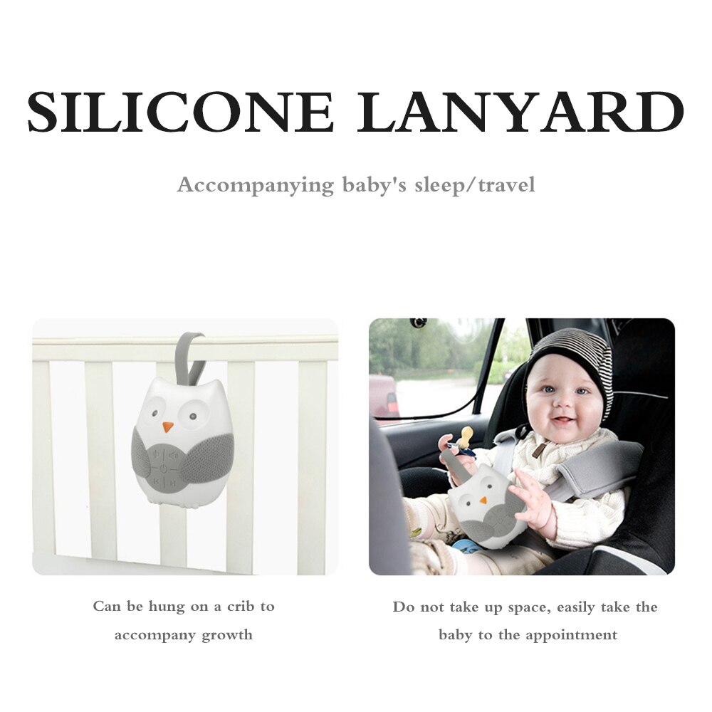Baby Bed Slaap Helper Uil Muziekspeler 12 Rustgevende Geluiden Lullaby Slaap Geluid Apparaat Auto-Off Baby Vroege Onderwijs speelgoed