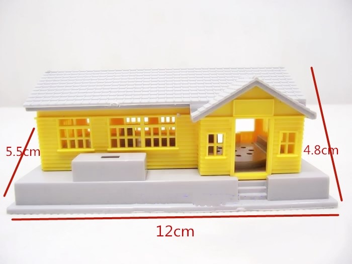 2pcs The train yard scene model of sand table model house