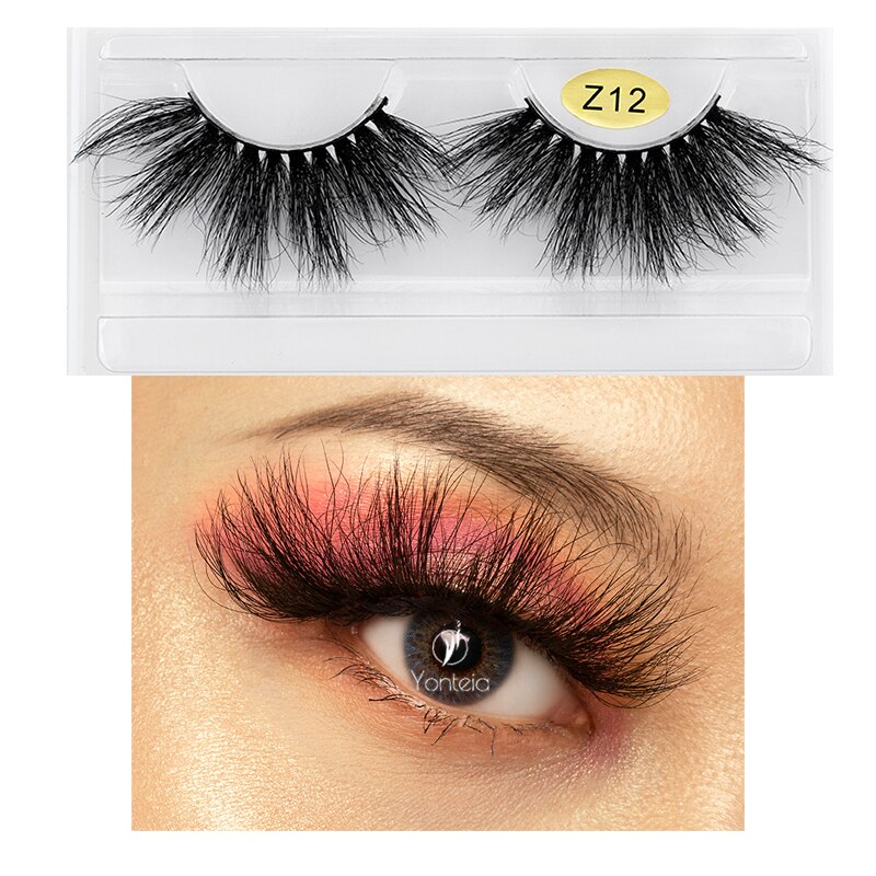 Mink lashes 3d mink eyelashes Natural long real mink Cruelty free 100% Handmade Natural eye lashes Mink eyelashes: Z-12