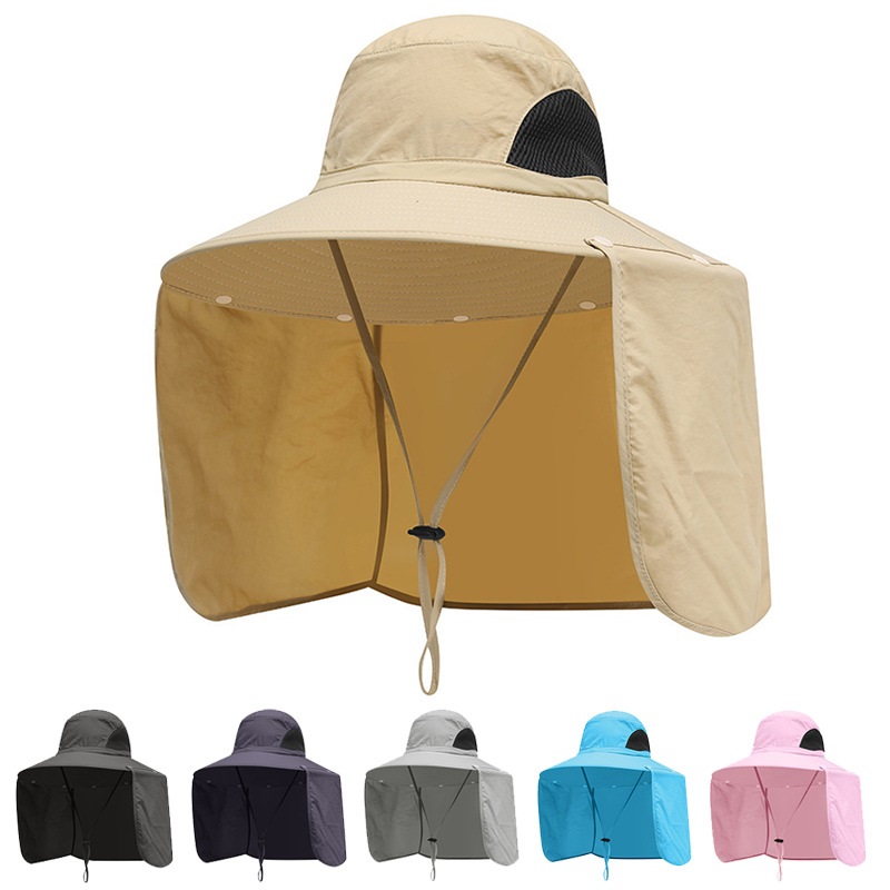 Schnell trocknender Fischerhut für Herren, UV-Nackenschutz, Sonnenschutz, draussen, atmungsaktives Gittergewebe, Wandern, Angelkappen, Sommer