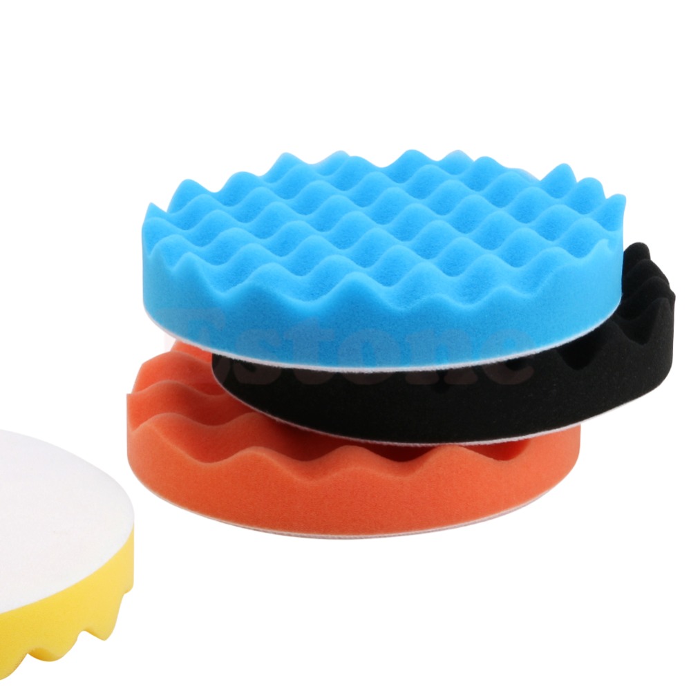Car-Styling 4Pcs 7 inch (180mm) Buffing Polishing Sponge Pad Kit For Car Polisher Buffer