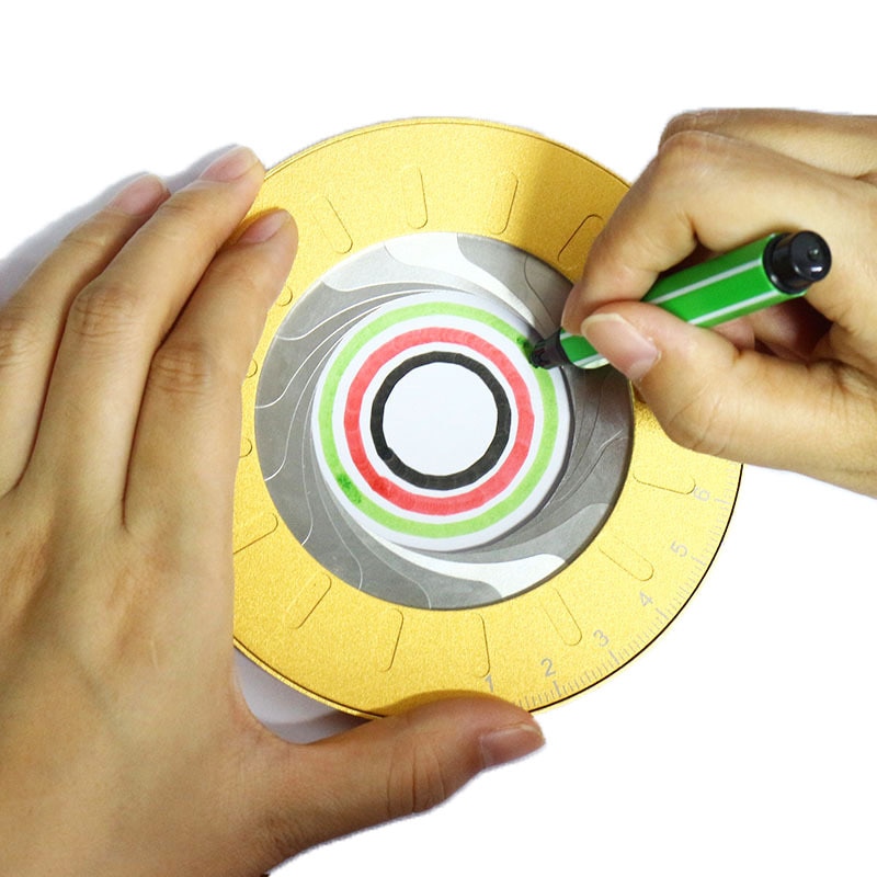 Adjustable Circle Template Draw Round Tool Plotting Compass Round Drafting Drawing Ruler Woodworking Tool