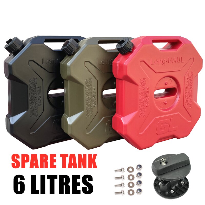 6L Black Green Red Spare Fuel Can Tank Petrol Tanks 6 Litre Jerrycan Gas Can Gasoline Oil Container Fuel-jugs for Motorcycle Car