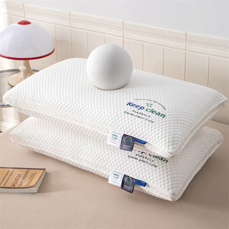 Memory foam bed pillow, pillow for side sleepers, pillow for neck pain relief, washable removable cover, soft, white