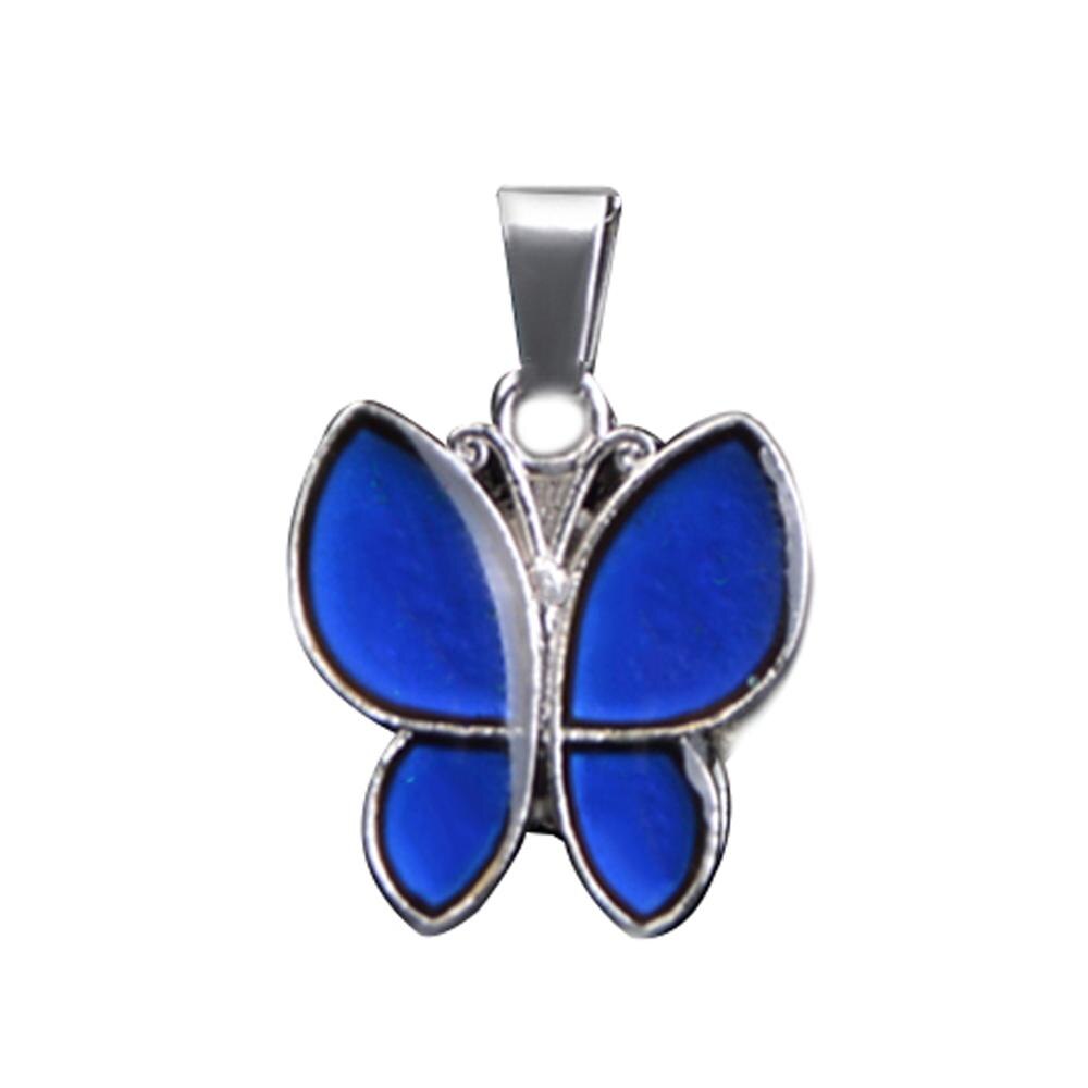 Temperature Controlled Color Change Heart Dolphin Butterfly Smiley Face Cross Pendant: 1Butterfly