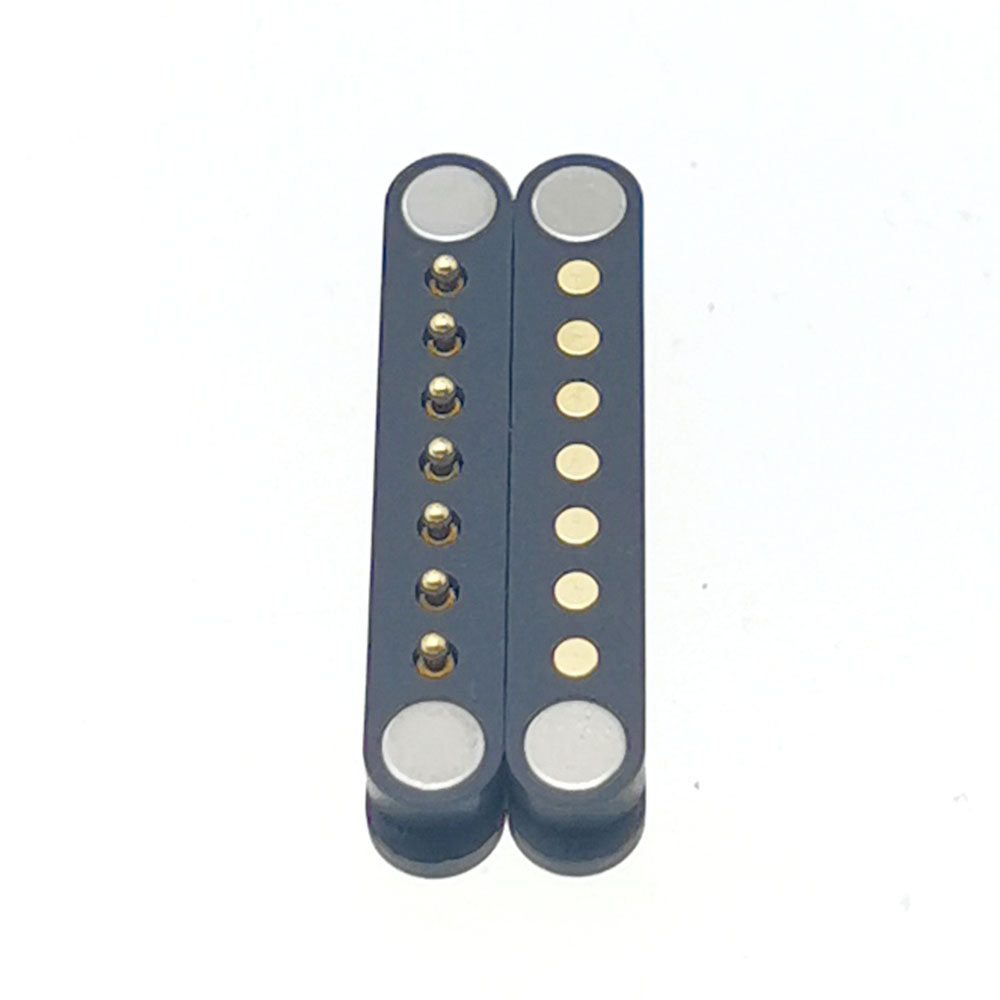 1pcs 7Pin 8Pin Magnetic Pogo Pin Connector 7P 8P 2.54MM Pitch Male Female Spring Loaded DC Power Socket Charging Terminal: army green