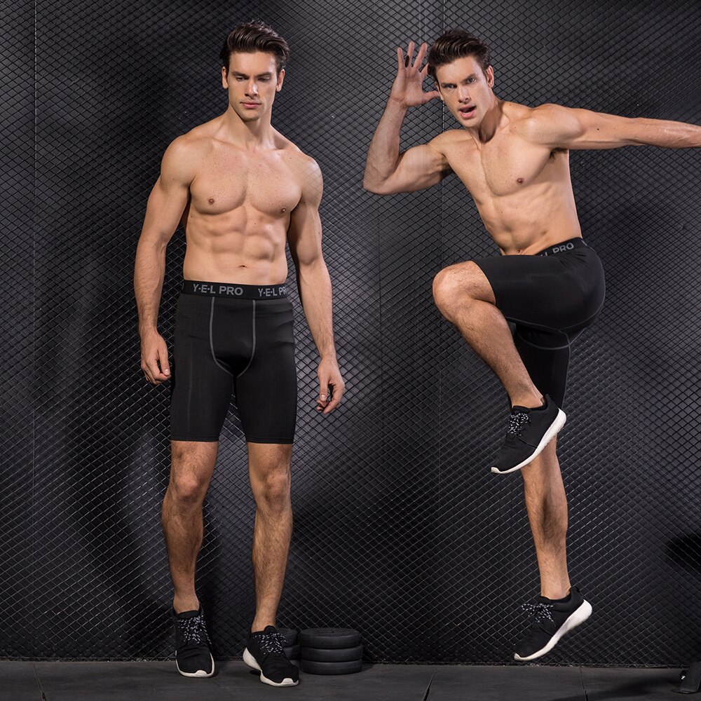 3 pakker mænd sports shorts fitness løb jogging shorts undertøj åndbar boxer trusse kompression shorts gym tøj
