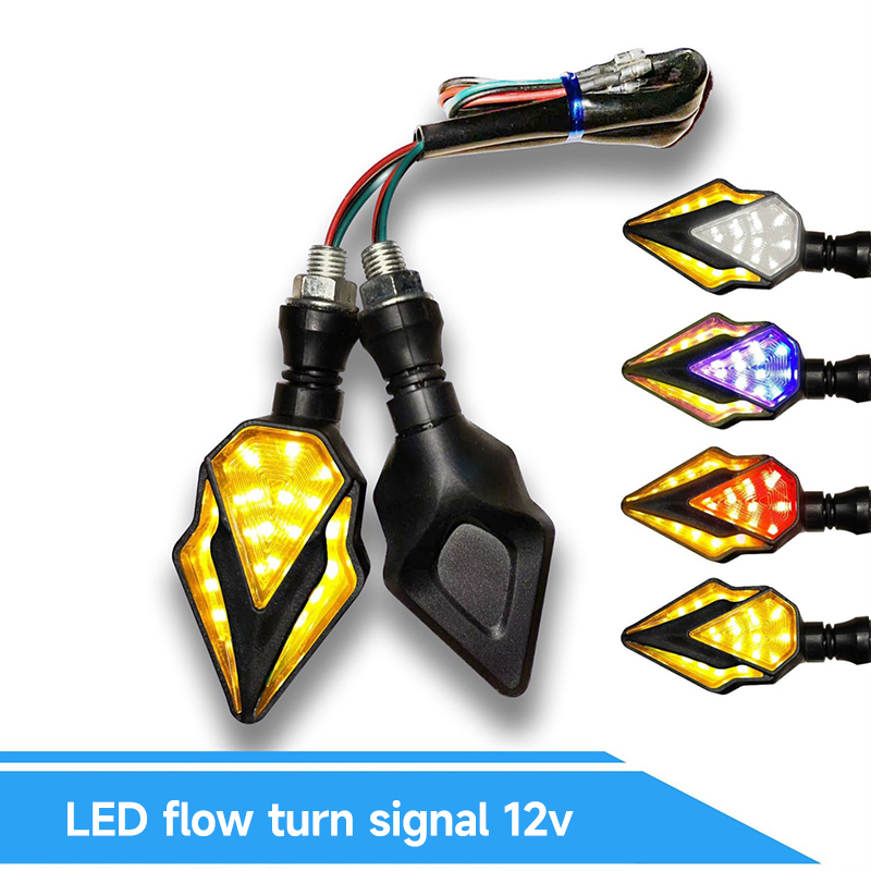 2 uds lámpara de dirección de motocicleta indicador luces de señal de giro freno LED luz de giro trasera intermitentes luz intermitente ámbar