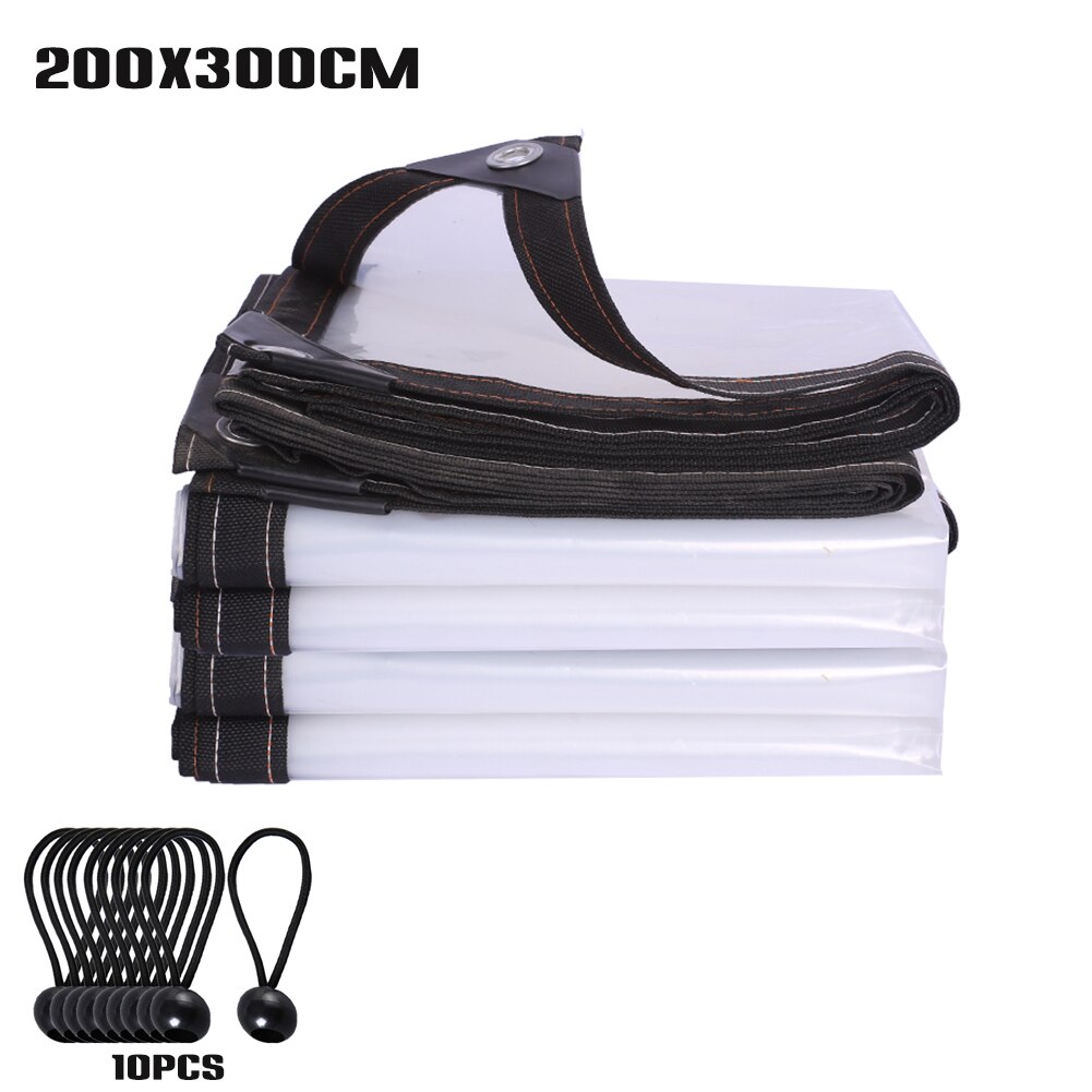 Waterproof PE Shade Cloth Cover Ground Plant Cover Transparent Sun Shade Gardening Accessories With Grommets Bungee Balls: 2X3M