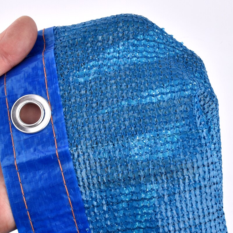 Filet d'ombrage HDPE Anti-UV bleu 8 broches, abri pour plantes succulentes, auvent d'extérieur, couverture de piscine, voile d'ombrage