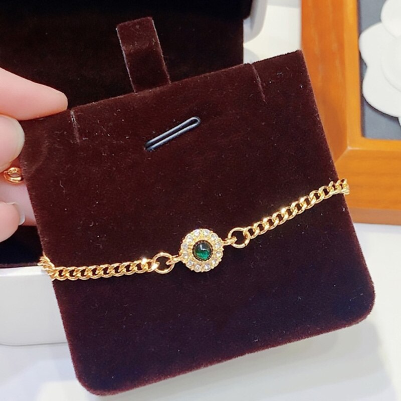 Goed Charm Cubaanse Keten Armbanden Voor Mannen En Vrouwen Ronde Hanger Goud Kleur Armband Mode-sieraden: Default Title