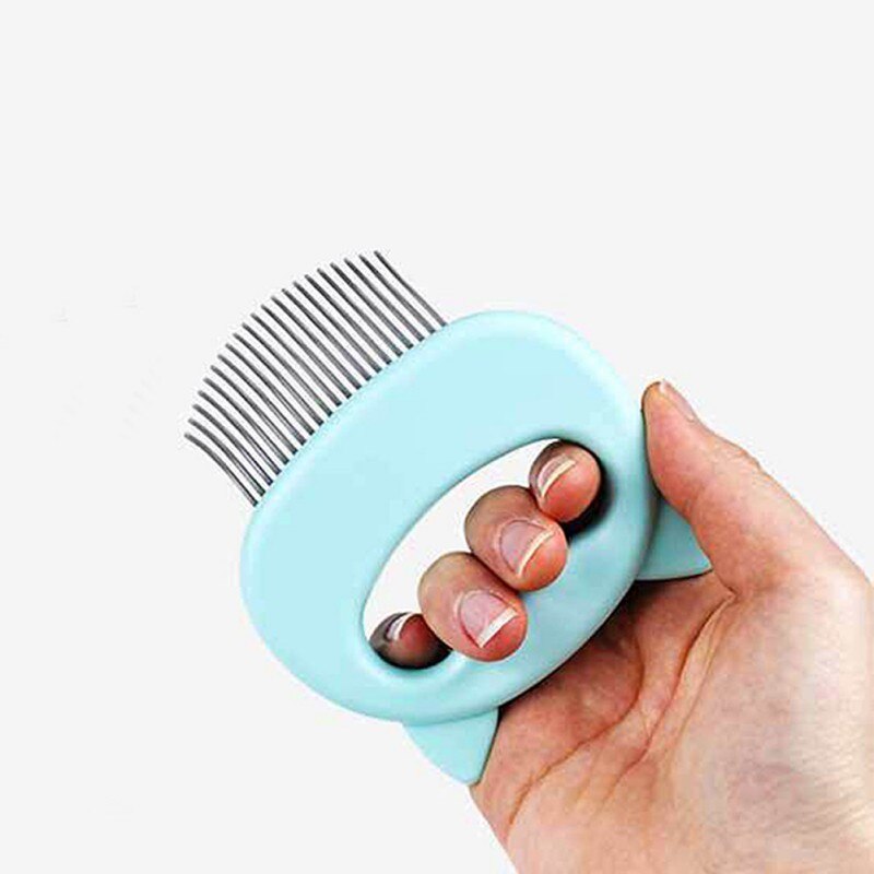 Peine de cuidado de manos para mascotas, peine de protección para mascotas, perro, mascota, cepillo suave de ABS, peine para el cuidado del cabello
