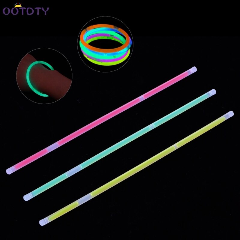 100Pc Multi Kleur Licht Sticks Glow Fluorescentie Sticks Armbanden Kettingen Neon Party Levert Lichtgevende Decoratie Licht Up Speelgoed