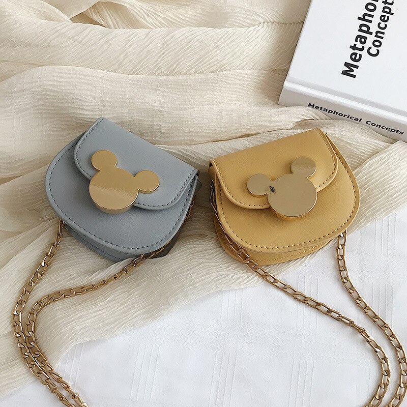 5 pièces de luxe filles Mini sac à main mignon enfants souris oreille florale sacs à bandoulière bébé enfants fête chaîne sac fille pièce porte-monnaie