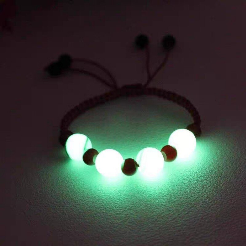 Natursten lysende glødende i mørket runde løse perler til smykkefremstilling gør-det-selv armbånd kvinder yoga smykker 6/8/10/12mm 15 ''
