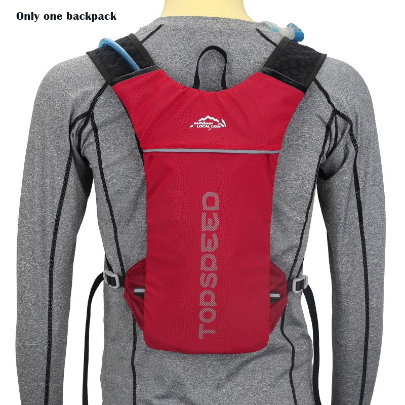Unisex Running Hydration Vest Backpack,Outdoor Lightweight Riding Bike Rucksack,Trail Marathon Trecking Hiking Running Backpack: Red(no water bag)