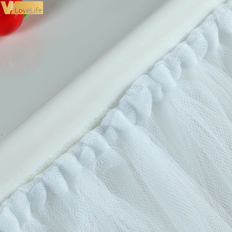 Hoge Baby Shower Tutu Tulle Tafel Rokken 100X35 Cm Verjaardag Thuis Textiel Voor Tafel Plint Stoel Thuis Textiel feestartikelen
