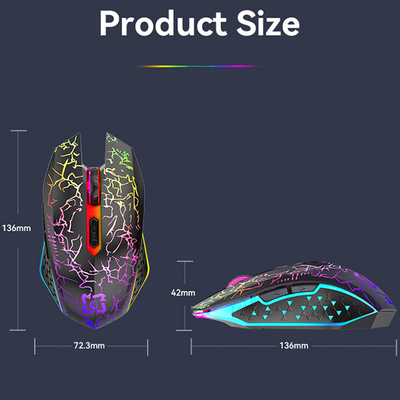 Souris de jeu sans fil Rechargeable 2.4GHz USB souris Bluetooth souris ergonomique silencieuse e-sports rétro-éclairage souris PC pour ordinateur