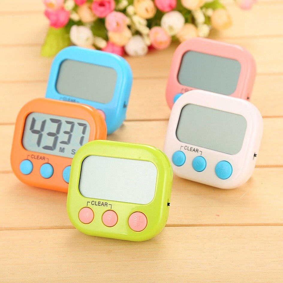 LCD Digital Kitchen Countdown Alarm Clock Timer with Stand Kitchen Timer Practical Cooking Timer Alarm Clock