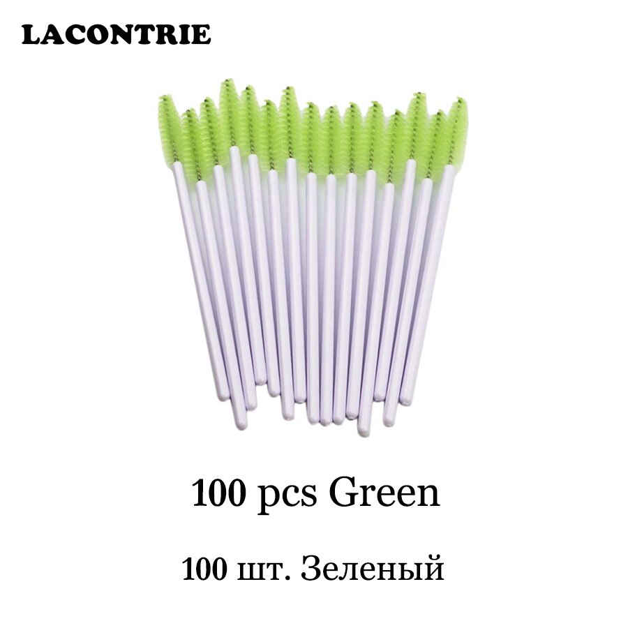 Wimpers Cosmetische Borstels Voor Wimper Extension Wenkbrauw Applicator 50/100 Pcs Individuele Wegwerp Lash Lash Lift Borstels: 100pcs Green