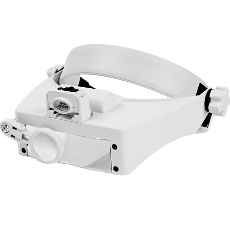 Hoofdband Vergrootglas 1.5X-11X Helm Verrekijker Eyewear Vergrootglazen Derde Hand Loupe Met Led Voor Repareren Borduurwerk