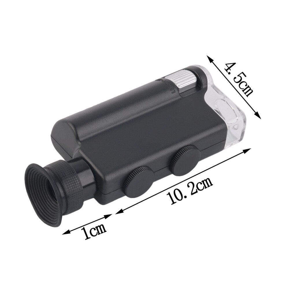 Mini Portable Microscope 200X~240X Handheld LED Lamp Light Loupe Zoom Magnifier Magnifying Glass Mini Pocket Lens