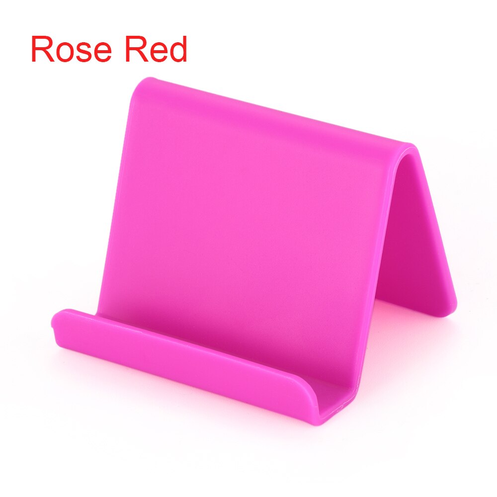 5 kleuren universele mini smartphone tafel bureau montage standaard telefoonhouder beugel voor mobiele telefoon tablets mobiele telefoon tablet: Rozenrood