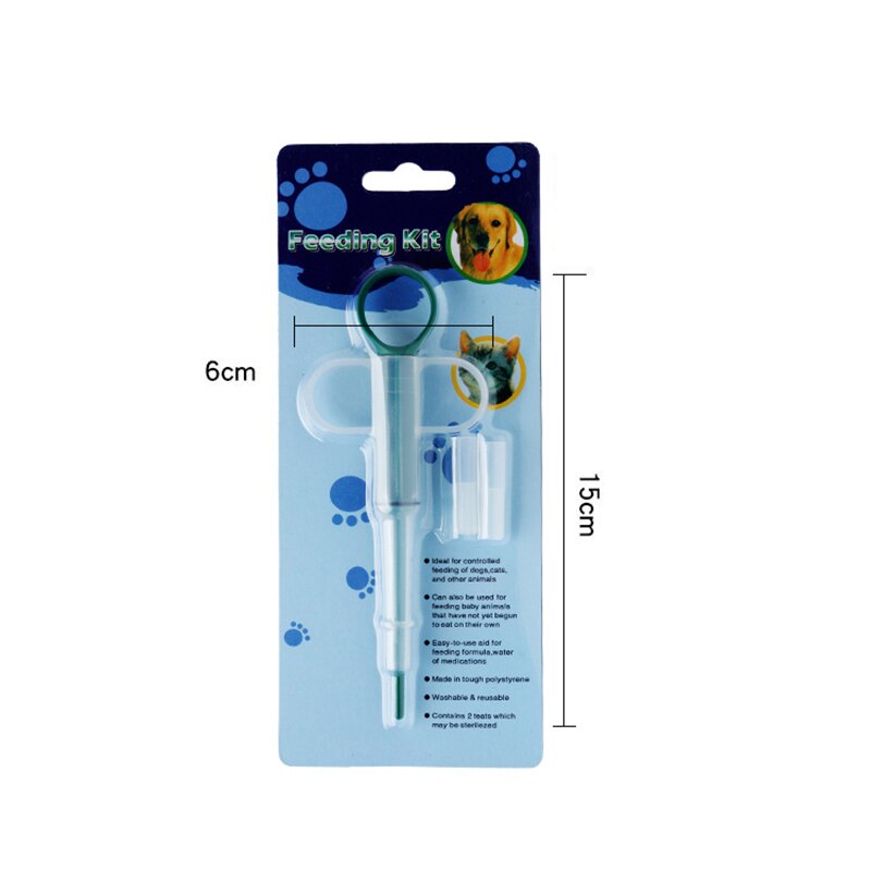 Alimentador de pastillas de plástico para mascotas, jeringas de inyector duraderas, herramienta de alimentación médica con punta suave para gatos y perros