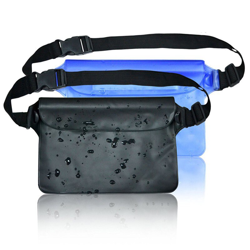 PVC Waterproof Transparent Women&#39;s Bag Outdoor Sports Fanny Pack Swim Belt Bag Storage Phone Waist Pack Handbags