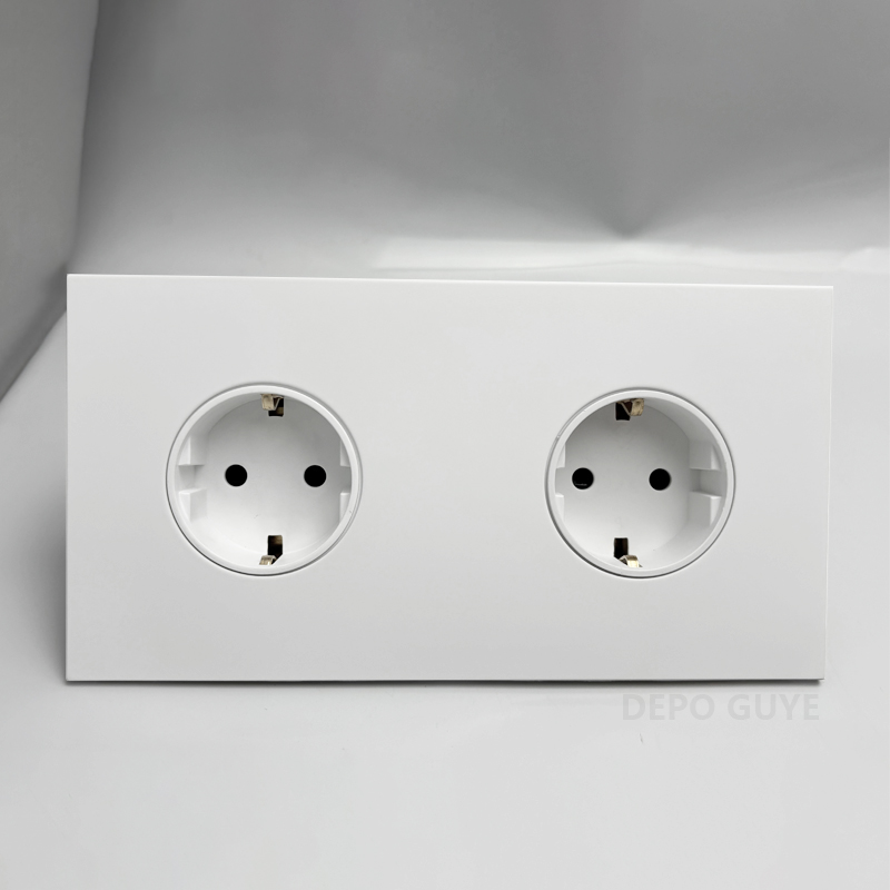 86 Type Retro White Wall Lamp Brass Lever Toggle Switch 1-4 Gang 2Way stainless steel EU FR UK Universal wall socket AC110-250V