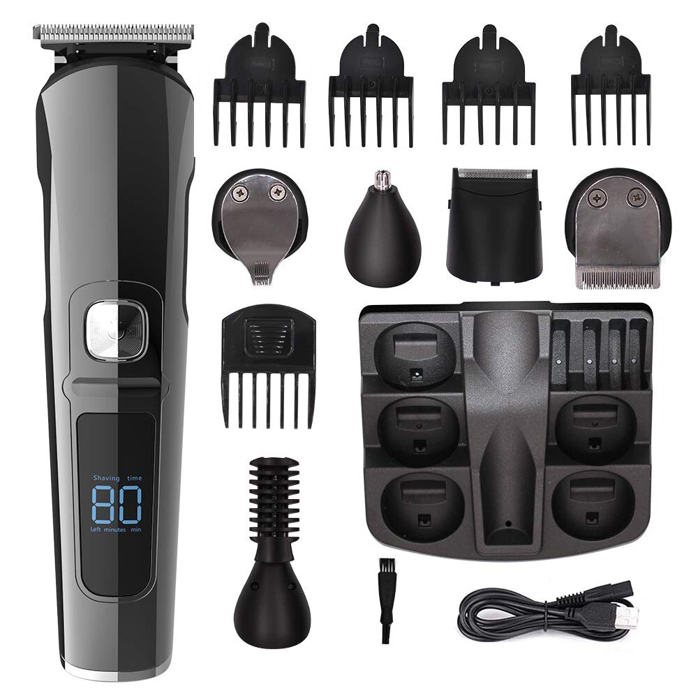 Hair Trimmer Clipper for Men Rechargeable electric hair cutting machine beard trimer Cordless trimmers: 6 in 1