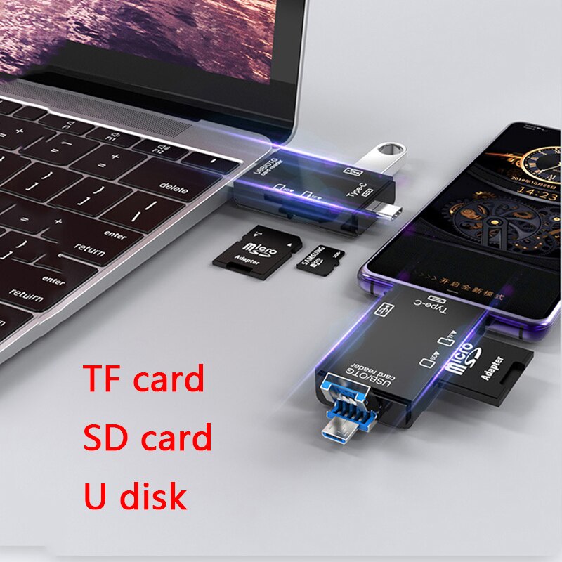 Multi-zweck Kartenleser Für praktisch PC Computer Usb 2,0 Typ-C Mikro Usb Speicher Karte Kreative Konverter Adapter