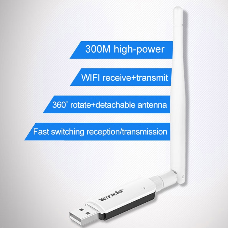 Tenda U1 300Mbps Draadloze Usb Wifi Adapter/Utral-Snelle Externe Draadloze Wi-fi Ontvanger/Draagbare Netwerkkaart/Zeer Compatibel