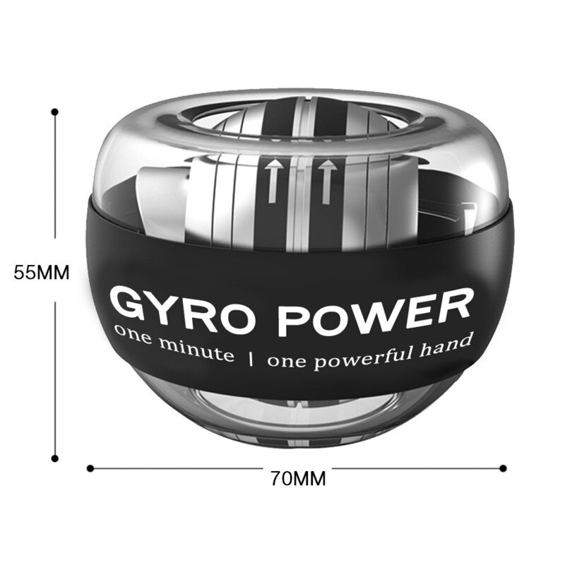 LED Exercise Gyroscope Jaw Power Wrist Ball Gyro Force Hand Muscle Trainer Strengthener Equipment Gym Fitness Sports Exerciser